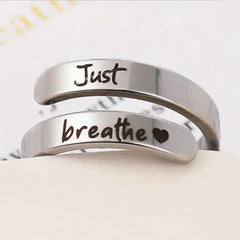 Silve Spiral Heart Ring