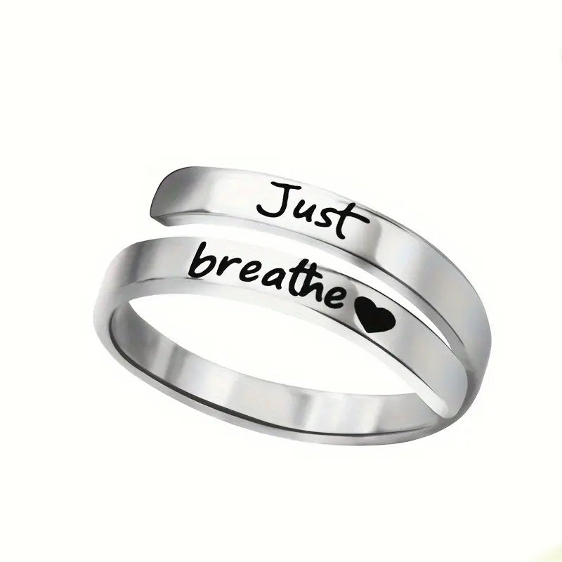 Silve Spiral Heart Ring